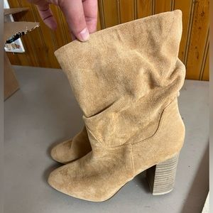 Slouchy mid calf boots